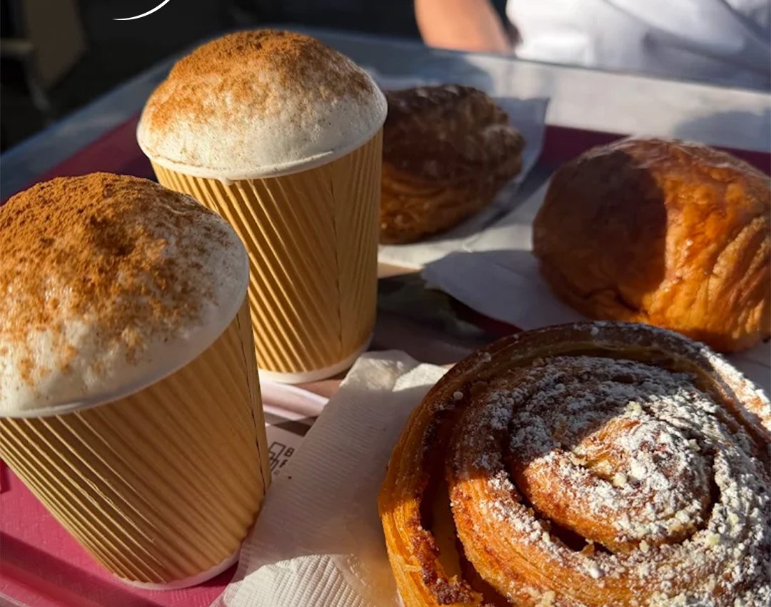 Coffee and an assortment of French pastries from La Sucriere, Sint Maarten