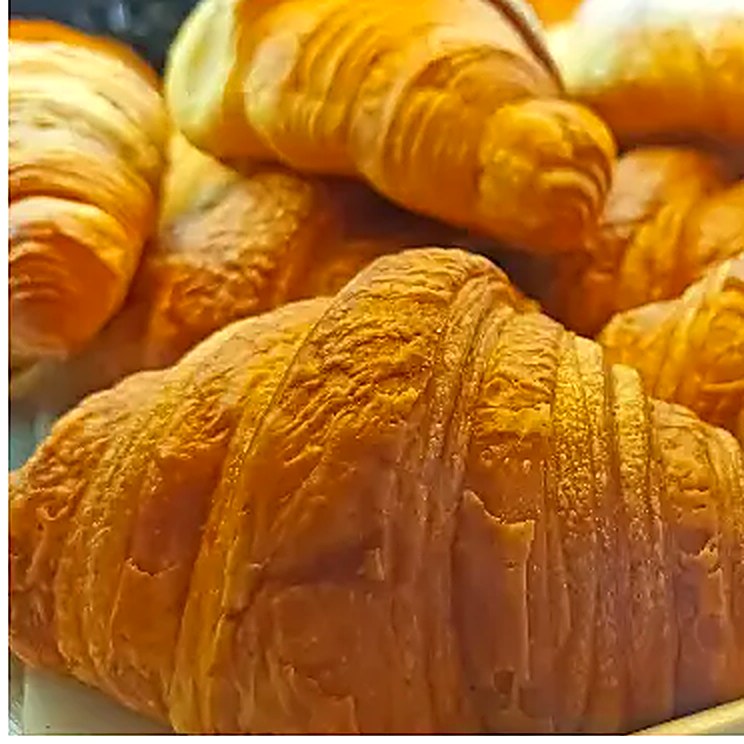 Golden butter croissants